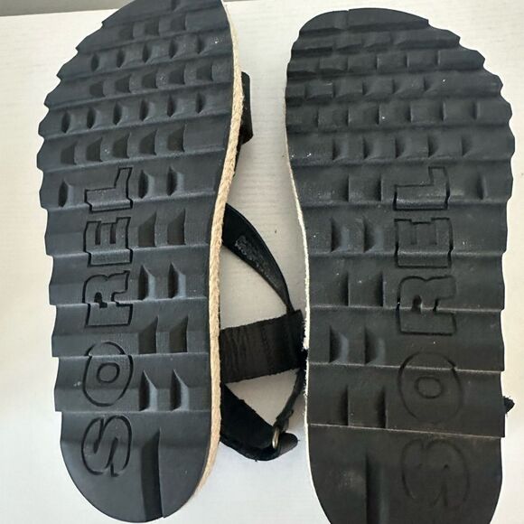 Sorel Roaming Criss Cross Leather Jute Sandals - Picture 6 of 12